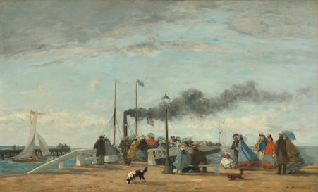 Eugene Boudin, Jetty and Wharf at Trouville, 1863, NGA, Washington