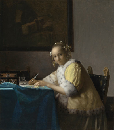 Johannes Vermeer, A Lady Writing, c1665 NGA, Washington